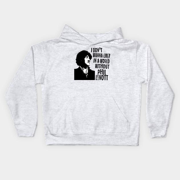 Phil Lynott Kids Hoodie by Spacamaca